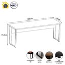 Ver imagem 2 de Mesa Escritório Diretor 1,80m X 0,70m Pés Metal 100% Mdf F5 Cor:nogal com Preto