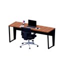 Ver imagem 3 de Mesa Escritório Diretor 1,80m X 0,70m Pés Metal 100% Mdf F5 Cor:nogal com Preto