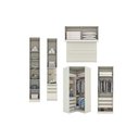 Ver imagem 4 de Quarto Casal Modulado Seletto 6 Peças (1 Armário Aéreo + 3 Guarda Roupas + 2 Complementos) Qcm68