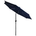 Ver imagem 3 de Ombrelone Base Central Redondo 2,7m Alumínio com Led 8 Varetas Piscina Importway Iwobcl-270 Azul