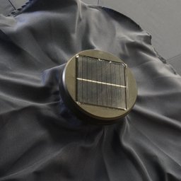 Ombrelone Base Central Redondo 2,7m Alumínio com Led 8 Varetas Piscina Importway Iwobcl-270 Azul - 4