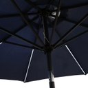 Ver imagem 6 de Ombrelone Base Central Redondo 2,7m Alumínio com Led 8 Varetas Piscina Importway Iwobcl-270 Azul