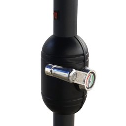 Ombrelone Base Central Redondo 2,7m Alumínio com Led 8 Varetas Piscina Importway Iwobcl-270 Azul - 5