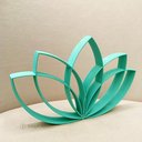 Ver imagem 3 de Estatueta Flor de Lótus - Símbolo Vida, Decoração,quarto - Cor: Azul Turquesa