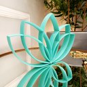 Ver imagem 4 de Estatueta Flor de Lótus - Símbolo Vida, Decoração,quarto - Cor: Azul Turquesa