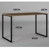 Mesa Jantar Mesa Escritório Office Estilo Industrial 120cm Ajl Store Escritorio - 5