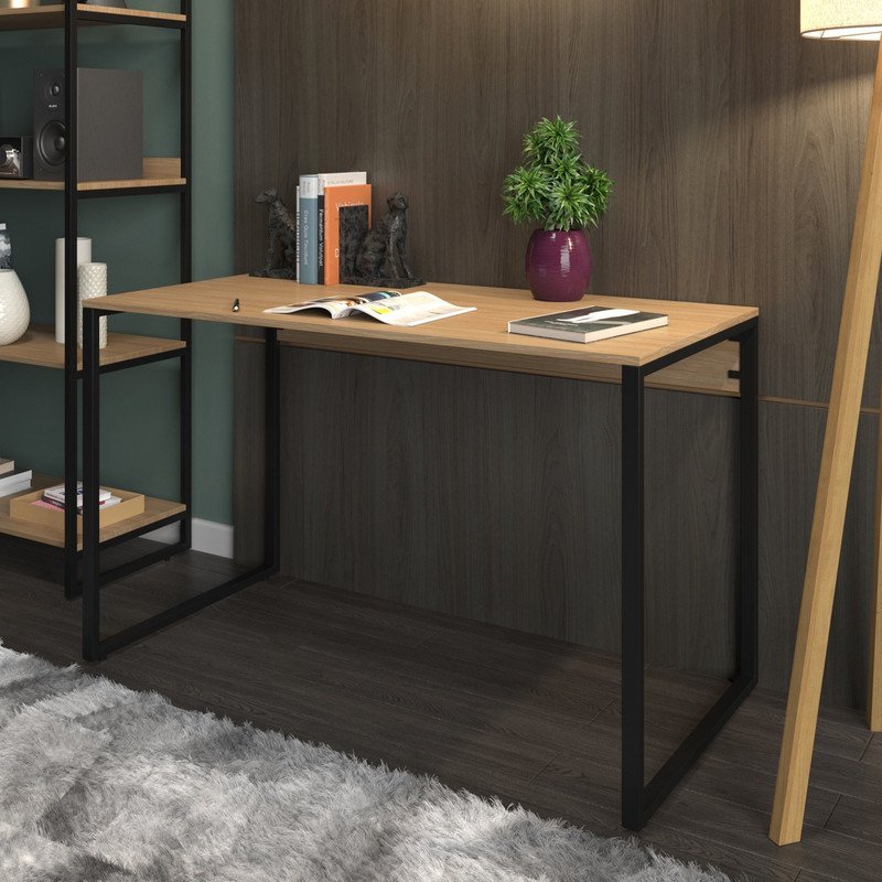 Mesa Jantar Mesa Escritório Office Estilo Industrial 120cm Ajl Store Escritorio - 3