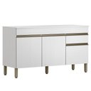 Ver imagem 1 de Balcao com Tampo 3 Portas 1 Gaveta 150 Cm Line Supremo Ktp