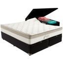 Ver imagem 1 de Cama Box Baú Preto e Colchão King Best Molas Ensacadas King 193x203x33 Anjos