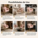 Ver imagem 4 de Cadeira Poltrona Orgânica Luxo Base de Metal em Veludo