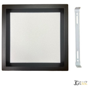 Ver imagem 4 de Kit 2 Plafon Luminária Painel Quadrado Recuado Sobrepor 18w - Preto - Branco Quente 3000k - 110v/220