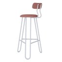 Ver imagem 2 de Conjunto 2 Banquetas Alta Ginger com Encosto Tulipa Rosê City