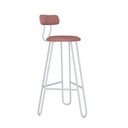 Ver imagem 1 de Conjunto 2 Banquetas Alta Ginger com Encosto Tulipa Rosê City