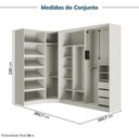 Ver imagem 4 de Guarda-Roupa Planejado de 3 Peças com 5 Portas Reflectas Orion CabeCasa MadeiraOriginals Bege
