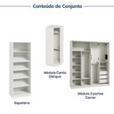 Ver imagem 6 de Guarda-Roupa Modulado de 3 Peças com 5 Portas Reflectas Orion CabeCasa MadeiraOriginals