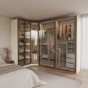Ver imagem 1 de Guarda-Roupa Planejado de 3 Peças com 5 Portas Reflectas Orion CabeCasa MadeiraOriginals Bege