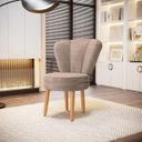 Ver imagem 7 de Cadeira para Sala de Jantar Apartamento Tecido Veludo Base de Madeira Suporta 120kg