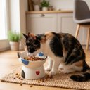 Ver imagem 3 de Comedouro Elevado Pets Cerâmica Orelhas Tigela Água e Ração