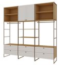 Ver imagem 4 de Guarda-Roupa Módulo para Closet Casal MDF com Metalon 3 Módulos 6 Gavetas Infinity Bege/Savana/Branc