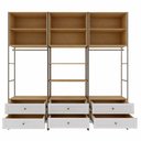 Ver imagem 2 de Guarda-Roupa Módulo para Closet Casal MDF com Metalon 3 Módulos 6 Gavetas Infinity Bege/Savana/Branc