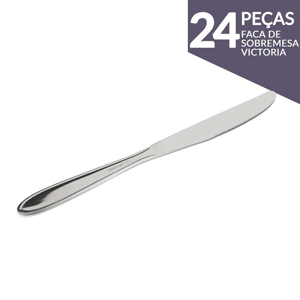 Kit 24 Faca Sobremesa Inox Media Inox Gourmet Mix | MadeiraMadeira