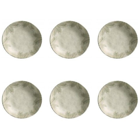 Conjunto de Pratos Fundos 06 Peças Bio Tropicália Porto Brasil