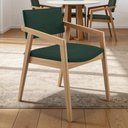 Ver imagem 3 de Kit 04 Cadeiras para Sala de Jantar Estar Living Giorgia B04 Suede Verde Musgo - Lyam Decor