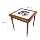 Ver imagem 4 de Mesa Quadrada Mosaico Azulejo para Casa Edícula Empório Tambo - Oh My - Imbuia