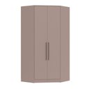 Ver imagem 2 de Guarda-Roupa Canto Closet com 2 Portas e 2 Gavetas MDF Requinte+ Marrom/Duna