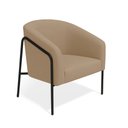 Ver imagem 5 de Poltrona Sala Industrial Alta Preto Kit 2 Stella Suede Marrom Rato D03 - D’Rossi