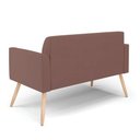 Ver imagem 5 de Sofá Namoradeira Pés Palito Natural Marisa Veludo D03 - D\'rossi Cor Rose