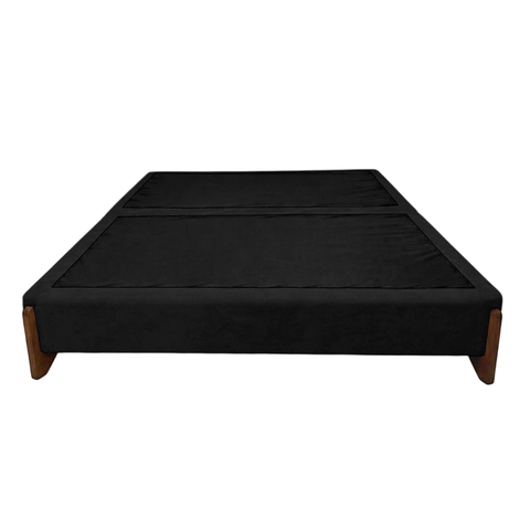Base Cama Box King Size 203cm Orgânica Thor Bouclê:preto