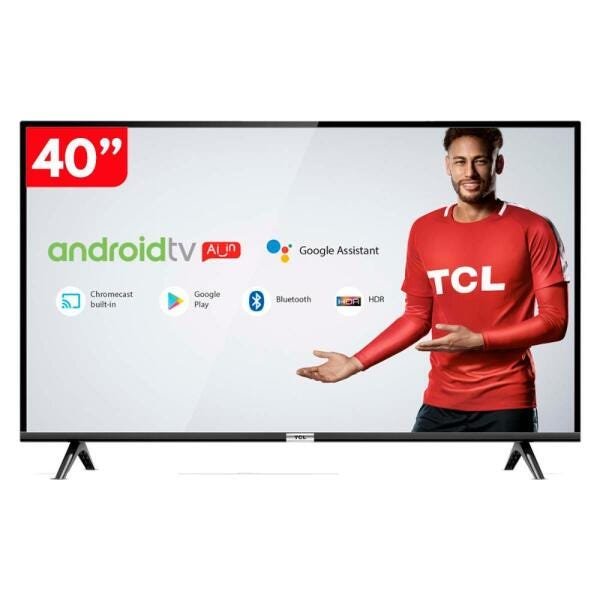 Smart TV 40 Polegadas LED Hd Tcl 40S6500 com Android e Comando de Voz Bivolt