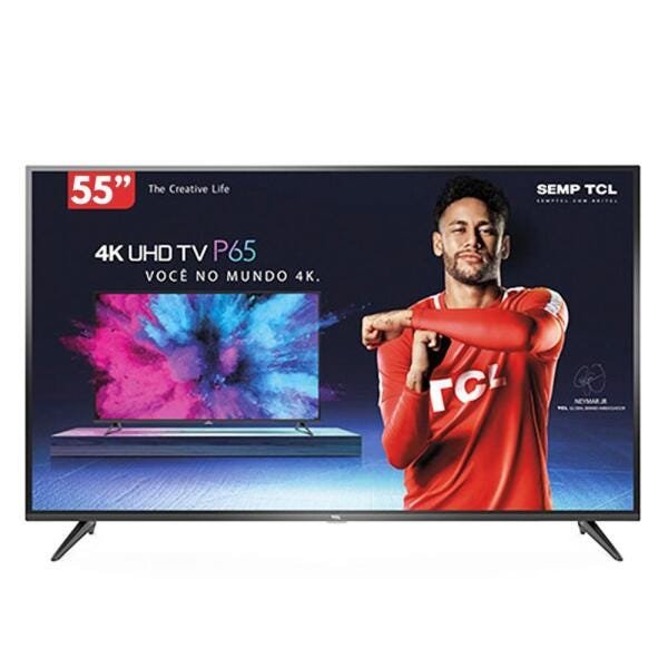 Smart TV LED 55 Polegadas Tcl P65Us Ultra Hd 4K Hdr com Wifi Integrado - 1