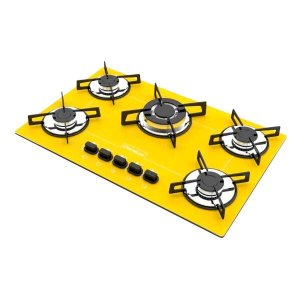 Cooktop Chamalux 5 Bocas com Tripla Chama Amarelo Bivolt