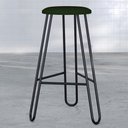 Ver imagem 2 de Kit 08 Banquetas Baixa Bar Cozinha Sala de Jantar Áris C01 Preto Linho Verde Musgo - Lyam Decor