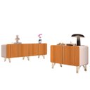 Ver imagem 1 de Balcão Aparador Buffet Piacente e Benvy H01 Off/cinamomo - Mpozenato