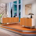 Ver imagem 2 de Balcão Aparador Buffet Piacente e Benvy H01 Off/cinamomo - Mpozenato