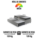 Ver imagem 5 de Bicama Box Solteiro 88x188 Courino Linho com Dois Colchões Espuma Firme Ecoflex
