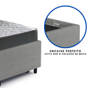 Ver imagem 6 de Bicama Box Solteiro 88x188 Courino Linho com Dois Colchões Espuma Firme Ecoflex