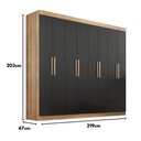 Ver mais imagens de Guarda-Roupa Casal Lisboa 8 Portas 4 Gavetas