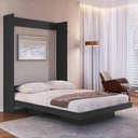 Ver imagem 1 de Cama Casal Articulada Vertical 145,6cm X 208cm com 2 Nichos Cor:grafite