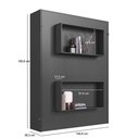 Ver imagem 4 de Cama Casal Articulada Vertical 145,6cm X 208cm com 2 Nichos Cor:grafite