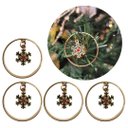 Ver imagem 1 de Kit 4 Pingentes Natal Argola Metal Rosê Gold 4cm - Bela Flor