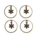 Ver imagem 4 de Kit 4 Pingentes Natal Argola Metal Rosê Gold 4cm - Bela Flor