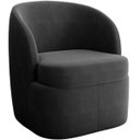 Ver imagem 5 de Kit 2 Poltronas para Sala e Escritório Base Giratória Samara Veludo Cinza