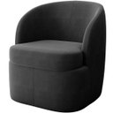 Ver imagem 2 de Kit 2 Poltronas para Sala e Escritório Base Giratória Samara Veludo Cinza