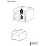 Mesa de Cabeceira 40 cm Suspensa Multimóveis MP4040 Branca - 4