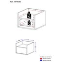 Ver imagem 4 de Mesa de Cabeceira 40 cm Suspensa Multimóveis MP4040 Branca