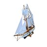 Barco Veleiro Escuna de Madeira Branco 50 Cm - 51x51cm - 3